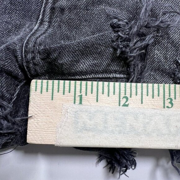 Levis 501 Distressed Denim Shorts Black Size 26 - Picture 9 of 9